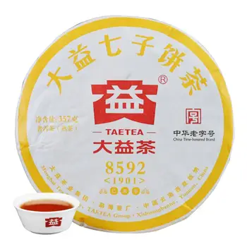 TAETEA Tējas 2018 Shu Pu-erh Tēja Dayi 8592 Partijas 1801 Organisko Pu-erh 357g Ķīnas Tēja Veselīga Svara Zudums Zaļā Pārtikas