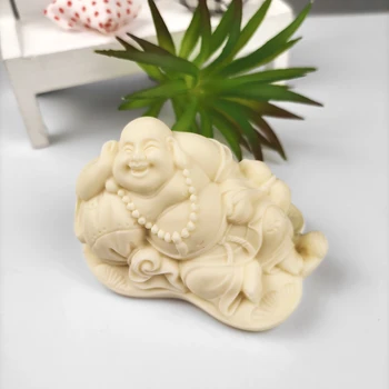 TS0178 PRZY 3D Atrodas & Sēž Budas Veidnes, Smaidīga Budas Pelējumu Silikona Sveces Pelējuma Māla Sveķu Veidnes