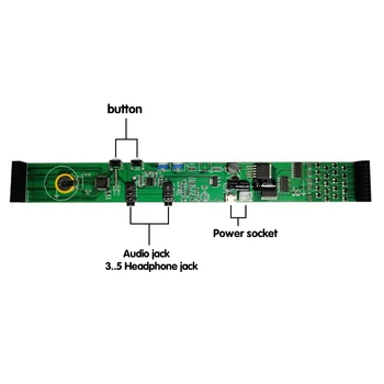USB 5V vai 12V Stereo BLOKS Skaitītāja Indikators Mūzikas Spektra Analizatora 20 Segmentu LED Līmeņa Displejs