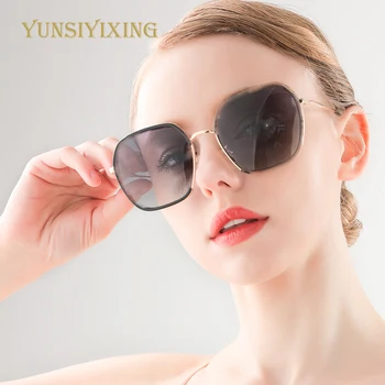 YUNSIYIXING Classic Polarizētās Saulesbrilles Sieviešu Modes Zīmola Saules Brilles 6130 Liels Rāmis Laka Spogulis Braukšanas Sieviešu Briļļu