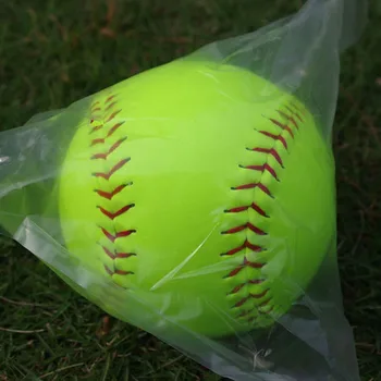 Zaļā beisbola bumbiņām Softballs dabiskās Ādas, Mīksto Izmantot Beisbola Bumbu Grūti Praksi Spēles Batte Beisbola Komandu Sporta EH50BS