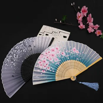 Ķīniešu Stilā Seno Klasisko Stilu, Foldable Hand Ventilators Dāma Vasarā ar Locīšanas Seno Bambusa Ventilators